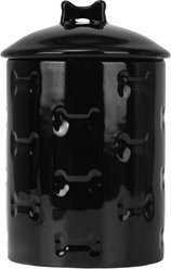 Park Life Designs Manor Ceramic Treat Jar, 46-oz, Black