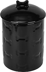 Park Life Designs Manor Ceramic Treat Jar, 46-oz, Black slide 2 of 4