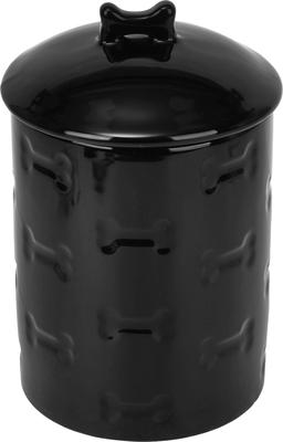 Show full view: Park Life Designs Manor Ceramic Treat Jar, 46-oz, Black slide 3 of 5
