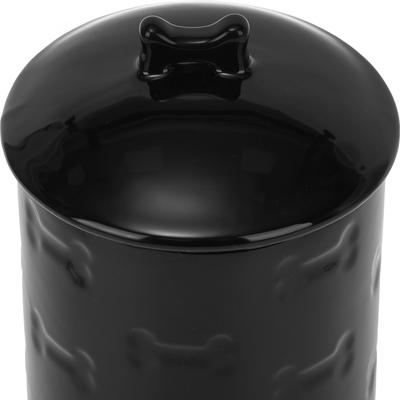 Show full view: Park Life Designs Manor Ceramic Treat Jar, 46-oz, Black slide 4 of 5