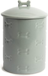 Park Life Designs Manor Ceramic Treat Jar, 46-oz, Grey