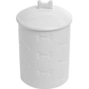 Park Life Designs Manor Ceramic Treat Jar, 46-oz, White