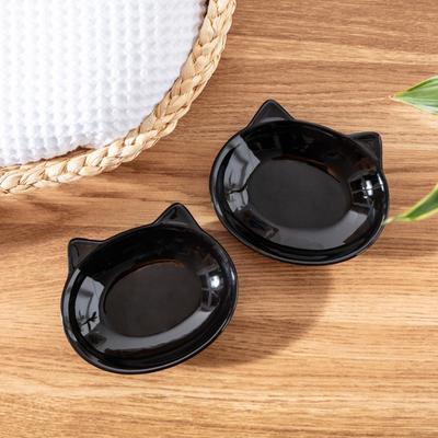 Show full view: Park Life Designs Milo Ceramic Cat Bowls, 0.5-cup, 4 count, Black slide 2 of 5