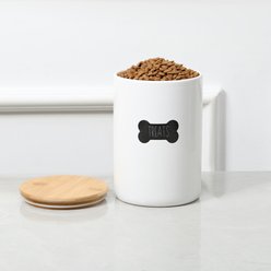 Park Life Designs Oakwell Ceramic Dog Treat Jar, White slide 2 of 7