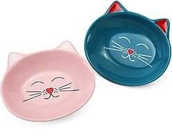 Park Life Designs Oscar Ceramic Cat Bowl, 1-cup, Pink slide 2 of 4