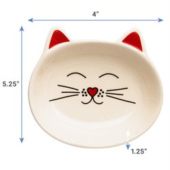 Park Life Designs Oscar Ceramic Cat Bowl, Cream, 0.5-cup slide 2 of 2