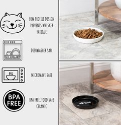 Park Life Designs Oscar Ceramic Cat Bowl, White, 1-cup, 2 count slide 2 of 4