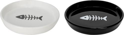 Show full view: Park Life Designs Oscar Classic Round Ceramic Cat Bowl, 1-cup, Black slide 4 of 6