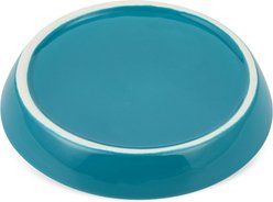 Park Life Designs Oscar Classic Round Ceramic Cat Bowl, 1-cup, Blue slide 2 of 6