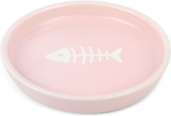 Park Life Designs Oscar Classic Round Ceramic Cat Bowl, 1-cup, Pink