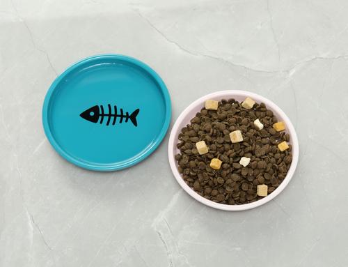 Show full view: Park Life Designs Oscar Classic Round Ceramic Cat Bowl, 1-cup, Pink slide 7 of 8