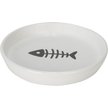 Park Life Designs White Monty Oval Ceramic Cat Bowl, 2-cup