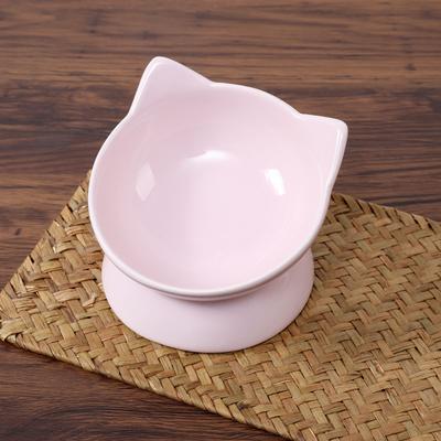 Show full view: Park Life Designs Oscar Tilt Ceramic Cat Bowl, 1-cup, Pink slide 8 of 11