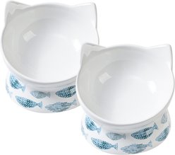 Park Life Designs Oscar Tilt Elevated Cat Bowl, Assorted, 1-cup, 2 count