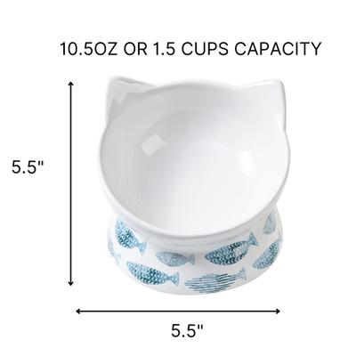 Show full view: Park Life Designs Oscar Tilt Elevated Cat Bowl, Assorted, 1-cup, 2 count slide 2 of 5