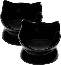 Park Life Designs Oscar Tilt Elevated Cat Bowl, Black, 1-cup, 2 count slide 1 of 5
