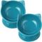 Show in main carousel: Park Life Designs Oscar Tilt Elevated Cat Bowl, Blue, 1-cup, 2 count slide 1 of 9