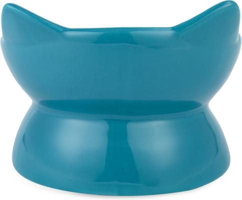 Show full view: Park Life Designs Oscar Tilt Elevated Cat Bowl, Blue, 1-cup, 2 count slide 6 of 9