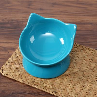 Show full view: Park Life Designs Oscar Tilt Elevated Cat Bowl, Blue, 1-cup, 2 count slide 3 of 9
