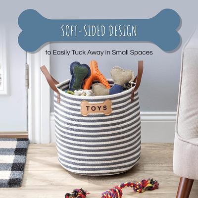 Show full view: Park Life Designs Sienna Cotton Dog Toy Storage Basket, 12 x 12-in slide 3 of 5