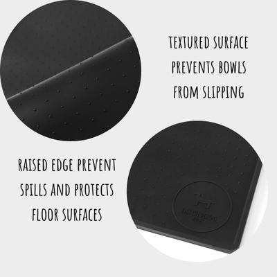 Show full view: Park Life Designs Silicone Dog Food Mat, 11.8 x 18.9-in, Black slide 3 of 3