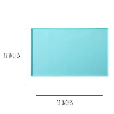 Show full view: Park Life Designs Silicone Dog Food Mat, 11.8 x 18.9-in, Blue slide 3 of 5