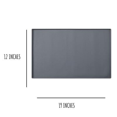 Show full view: Park Life Designs Silicone Dog Food Mat, 11.8 x 18.9-in, Grey slide 3 of 5
