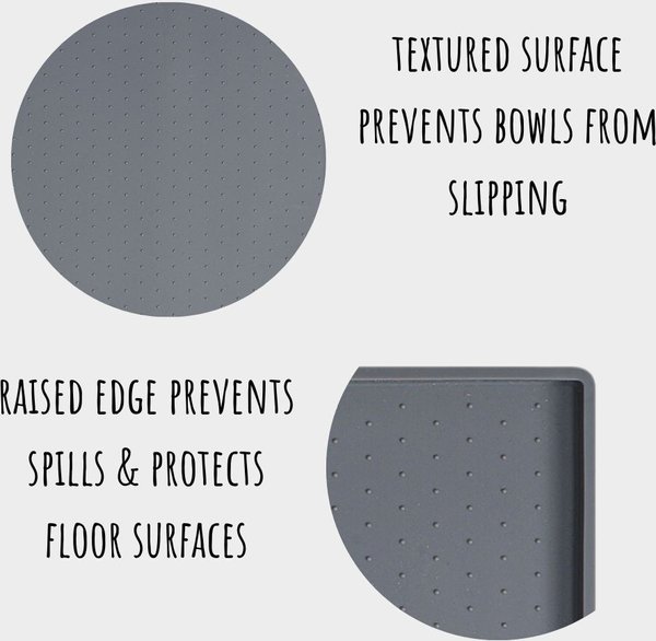Show full view: Park Life Designs Silicone Dog Food Mat, 11.8 x 18.9-in, Light Grey slide 5 of 5