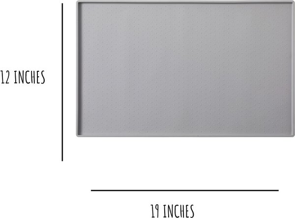 Show full view: Park Life Designs Silicone Dog Food Mat, 11.8 x 18.9-in, Light Grey slide 3 of 5