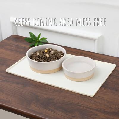 Show full view: Park Life Designs Silicone Dog Food Mat, 11.8 x 18.9-in, White slide 2 of 5