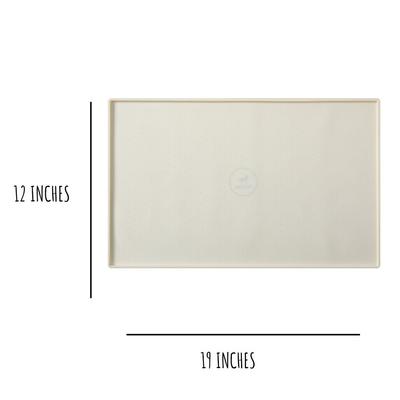 Show full view: Park Life Designs Silicone Dog Food Mat, 11.8 x 18.9-in, White slide 3 of 5