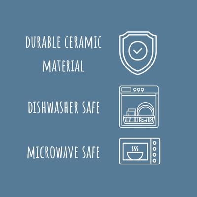 Show full view: Park Life Designs Skandi Ceramic Ribbed Dog Bowls, 2 count, Blue, 2-cup slide 7 of 7