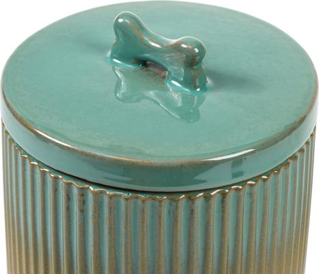Show full view: Park Life Designs Skandi Ceramic Ribbed Dog Treat Jar, Green slide 5 of 7