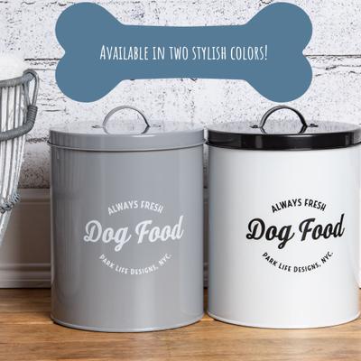 Show full view: Park Life Designs Wallace Coated Steel Treat Jar, Grey, 140-oz slide 5 of 5