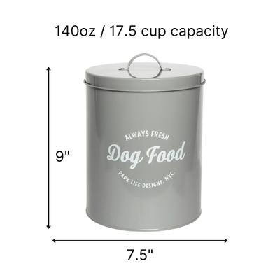 Show full view: Park Life Designs Wallace Coated Steel Treat Jar, Grey, 140-oz slide 3 of 5