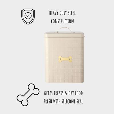 Show full view: Park Life Designs Worsely Dog Food Storage Container, Tan, 120-oz slide 6 of 6