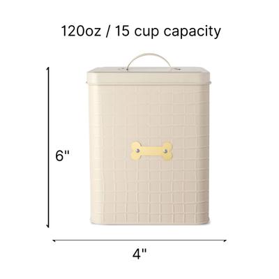 Show full view: Park Life Designs Worsely Dog Food Storage Container, Tan, 120-oz slide 5 of 6