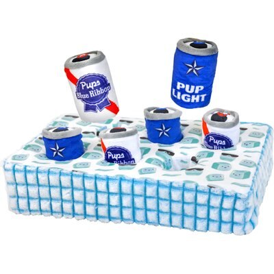 Patchwork Pet Patchwork Pet Squeaky Beers on Ice Dog Toy, 14-in