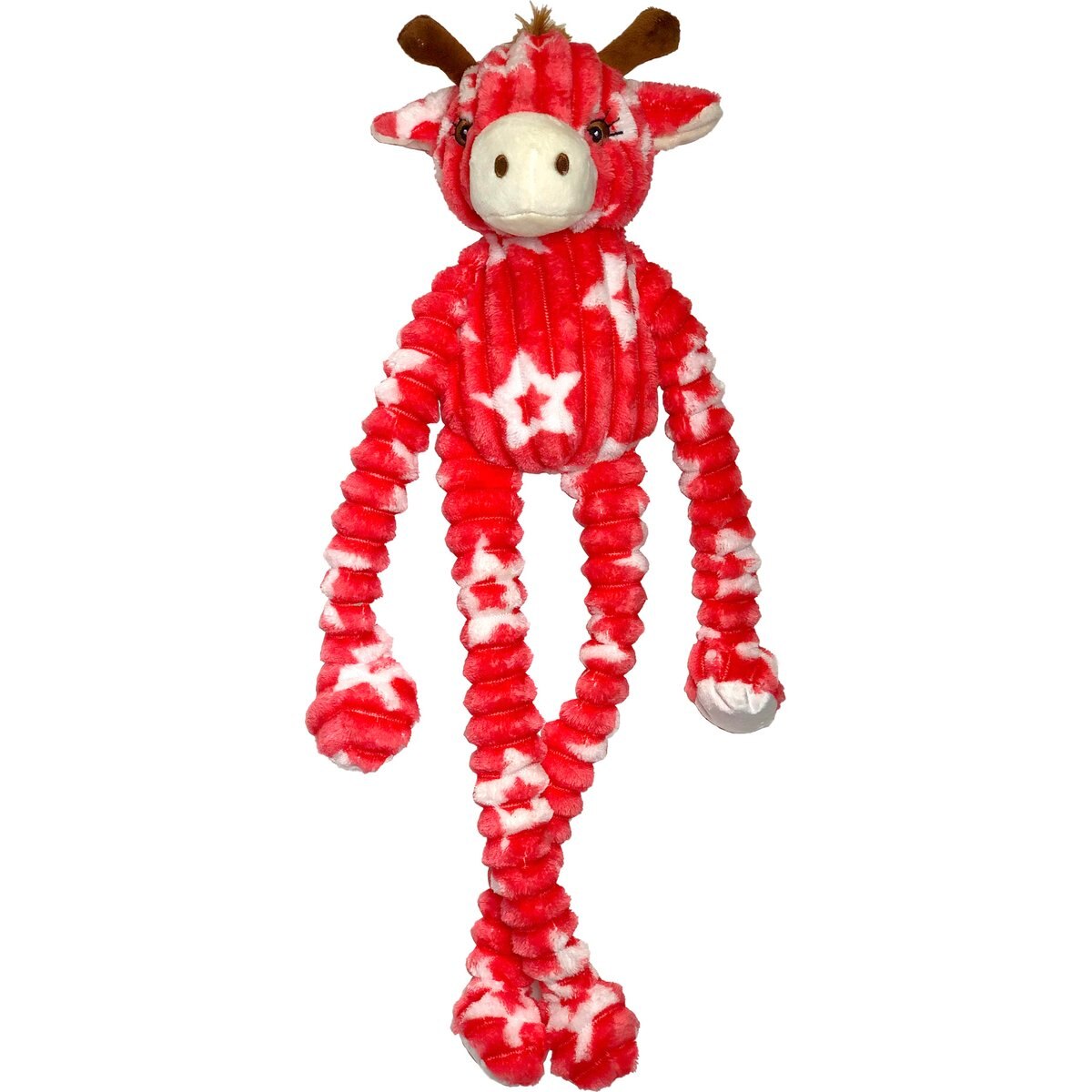 Patchwork Pet Squeaky Gigi Giraffe Dog Toy, 24-in