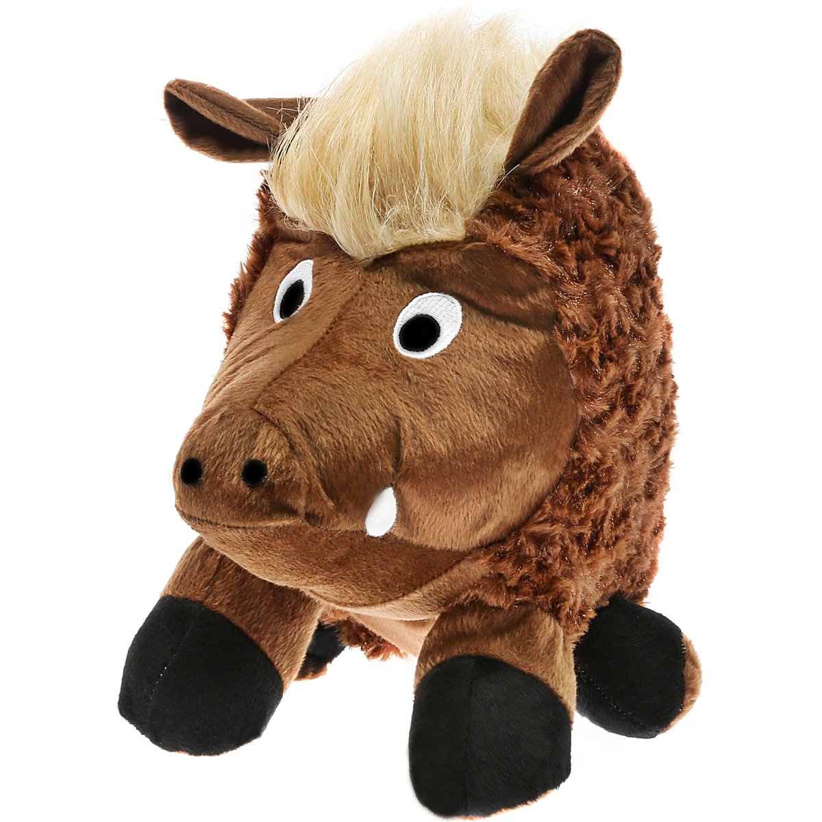 Patchwork Pet Squeaky Swirl Warthog Dog Toy, 14-in