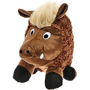 Patchwork Pet Squeaky Swirl Warthog Dog Toy, 14-in