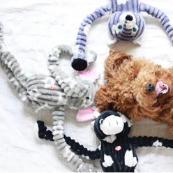 Patchwork Pet Squeaky Winter Wolf Dog Toy, 24-in slide 2 of 3