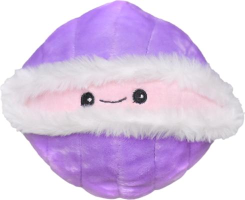 Show full view: Patchwork Pet Tough Prickles Clam with Pearl Dog Toy, 5-in slide 2 of 3