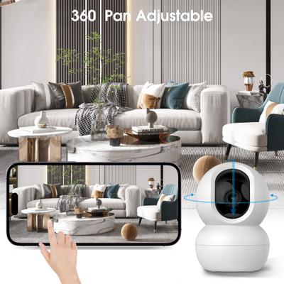 Show full view: PATPET 2.4G WIFI Auto Focus Night Vision Camera, 3MP HD Monitor, White slide 2 of 6