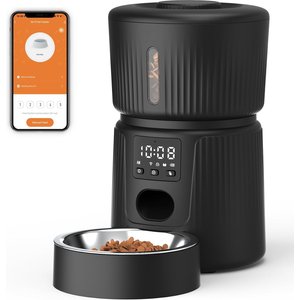 PATPET 2.4G WiFi Slow Feeding with Desiccant Bag Timed Automatic Dog & Cat Feeder, 3-L