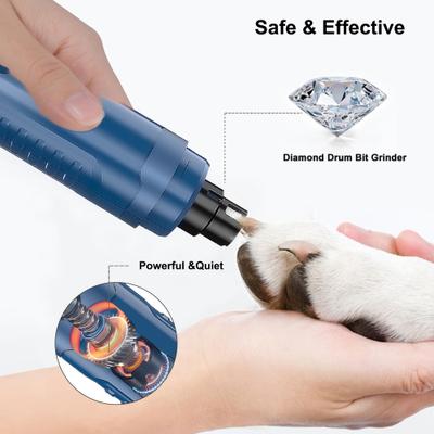 Show full view: PATPET 2 LED Quiet Medium & Large Dog & Cat Nail Grinder, Blue slide 7 of 10