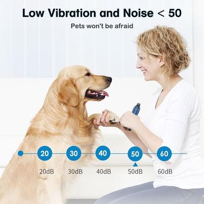 Show full view: PATPET 2 LED Quiet Medium & Large Dog & Cat Nail Grinder, Blue slide 8 of 10