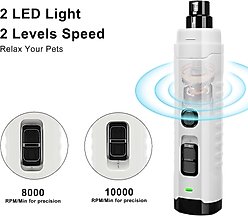 PATPET 2 LED Quiet Medium & Large Dog & Cat Nail Grinder slide 2 of 8