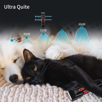 Show full view: PATPET 2-Speed Cordless Dog & Cat Hair Grooming Clipper Kit, Black slide 3 of 8