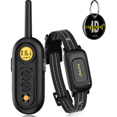 PATPET PATPET 2000-ft Waterproof & Adjustable Dog Training Collar, 9.8-25-in, Black